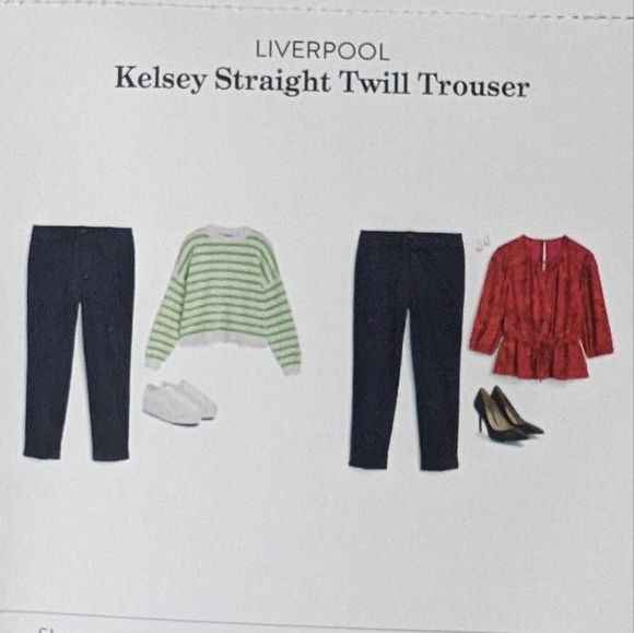🌸 Liverpool Kelsey Twill Trouser Size 4 NWT STITCH FIX - Picture 3 of 10
